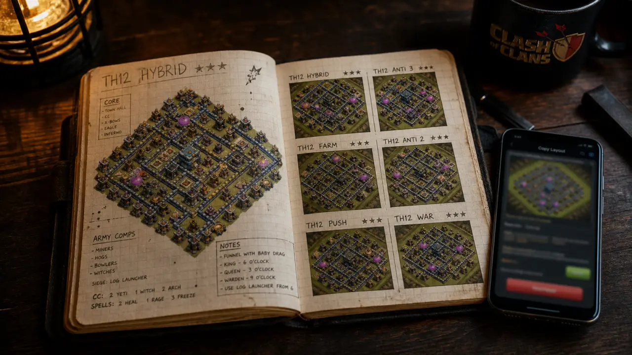 clash of clan base : base par niveau et recherche par image