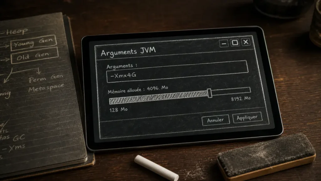 Comment allouer plus de ram a minecraft : -Xmx4G pour éviter les crashs