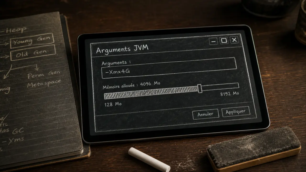 Comment allouer plus de ram a minecraft : -Xmx4G pour éviter les crashs