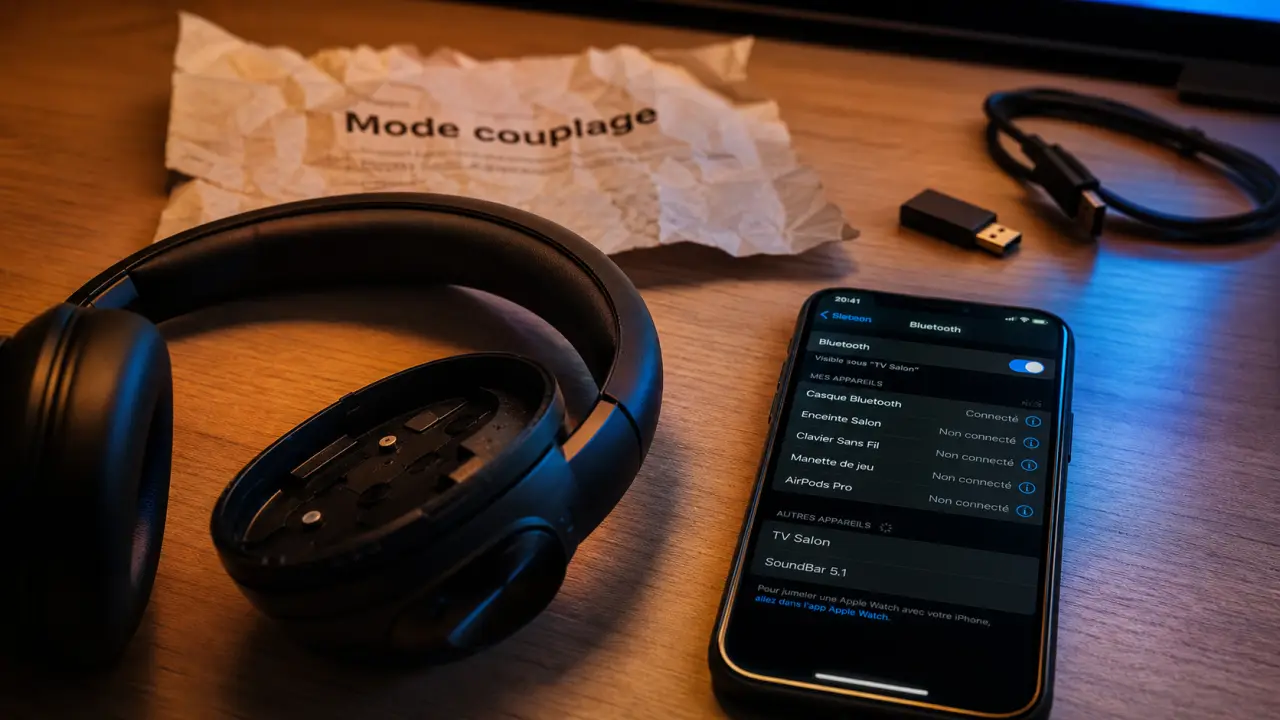Comment connecter un casque bluetooth : appairage près du téléphone et TV sans Bluetooth