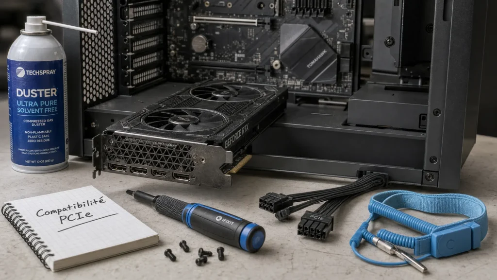 Comment installer une carte graphique : vérifier PCIe, alimentation et drivers pour éviter l’écran noir