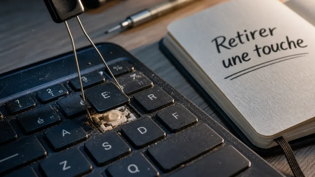 Enlever touches clavier : retrait d’une touche sans casser la fixation