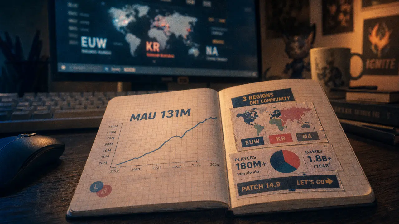 Nombre de joueur lol : 131 millions d’actifs mensuels, infographie LoL