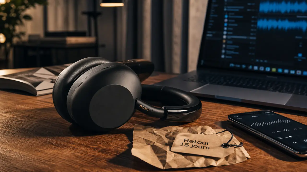 Sony casque sans fil wh 1000xm6, 12 micros, 30 heures, retour 15 jours