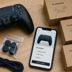 Manette PS5 Fnac : DualSense et accessoires (DualSense Edge) sur table