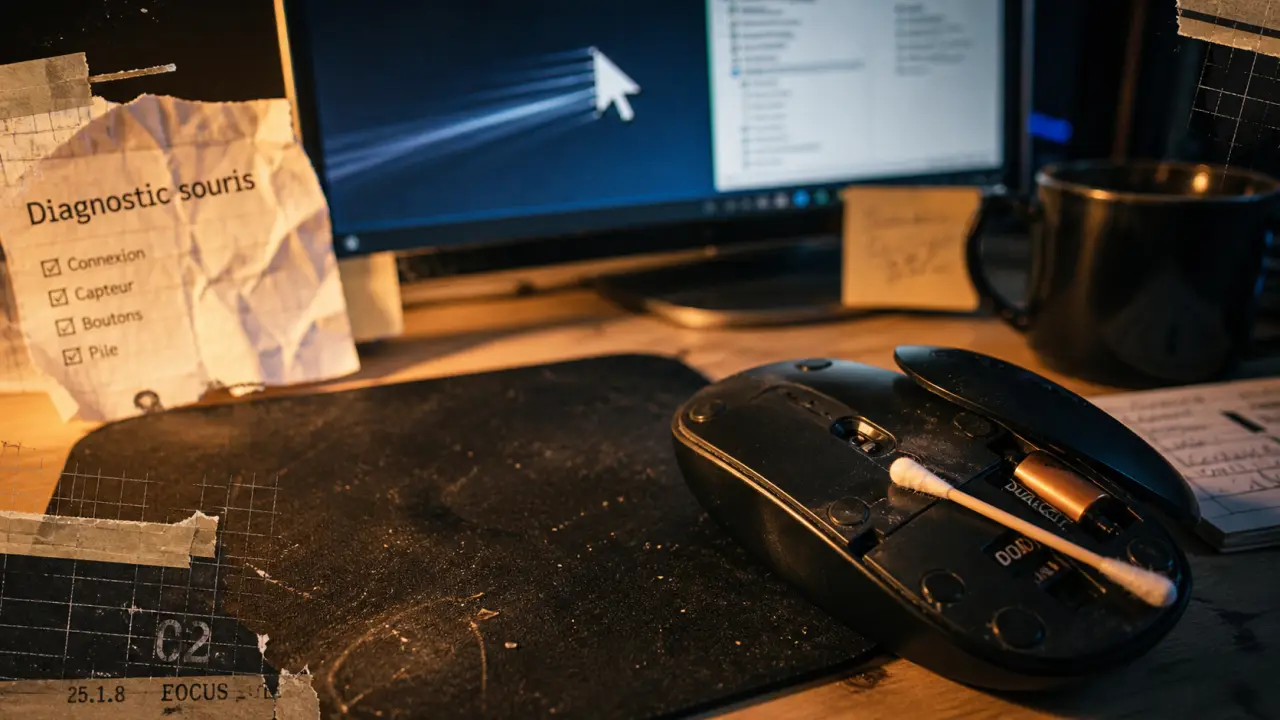 Souris qui bouge toute seule : vérifier touchpad et USB