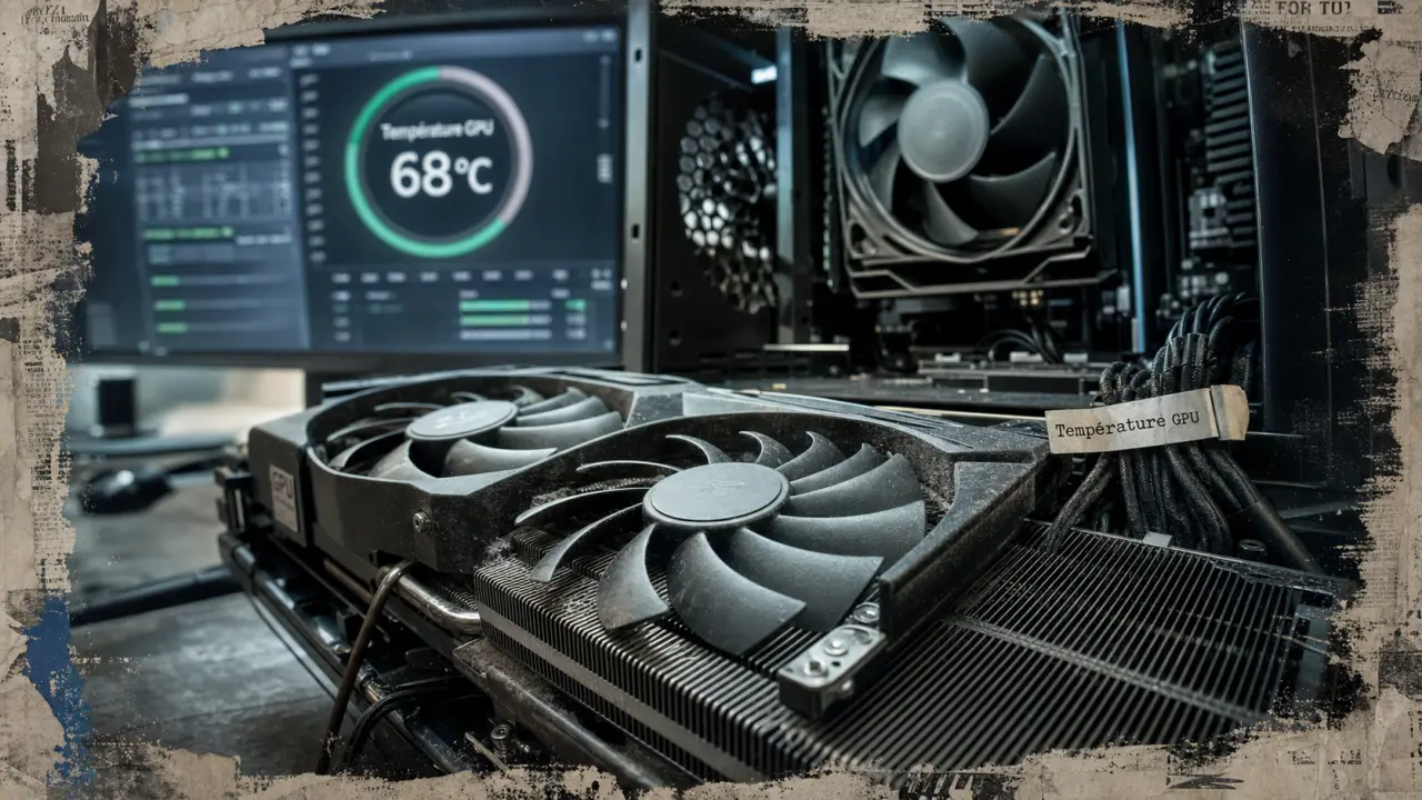 Temperature gpu 80°C sur PC, throttle visible