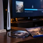 Lecteurs cd ps5 : PS5 avec disque Blu-ray et interface téléchargement