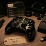 Manette pour xbox one avec charge et accessoires, compatibilité
