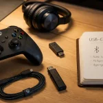 Manette xbox pc : câble USB-C et Bluetooth pour PC
