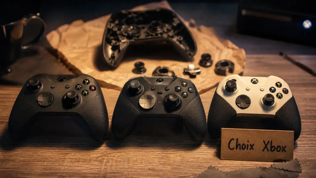 Manette Xbox Series X : Standard, Elite Series 2 et Design Lab côte à côte