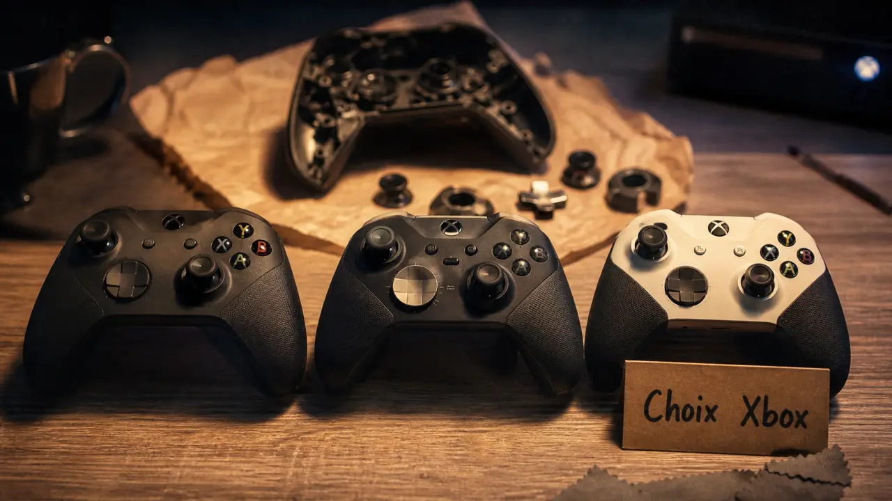 Manette Xbox Series X : Standard, Elite Series 2 et Design Lab côte à côte